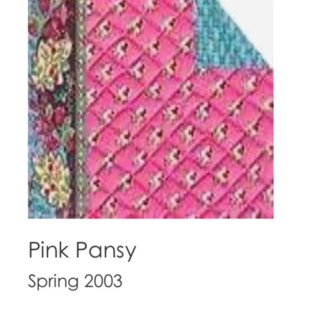 Vintage VERA BRADLEY Pink Pansy 2003 Garment Bag Travel Green Floral Y2K Quilted
